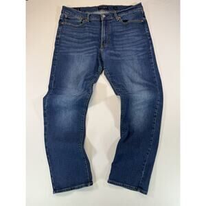 Lucky Brand 410 Athletic Straight Jeans MENS Blue Medium Wash SIZE 34 x 30